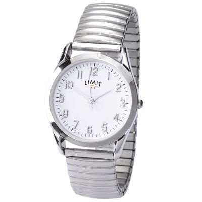 Ladies`Round White Dial Expander Watch