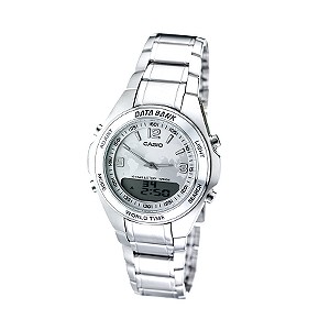 Casio Men` Anadigital World Time Bracelet Watch