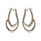 9ct yellow gold twist hoop creole earrings