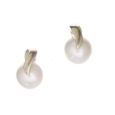 9ct gold cultured freshwater pearl wrapover earrings - Product number 5939828