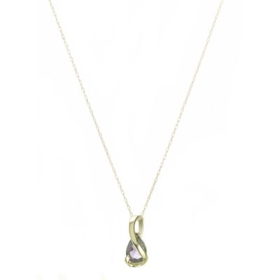 9ct gold amethyst wrapover pendant - Product number 5942101