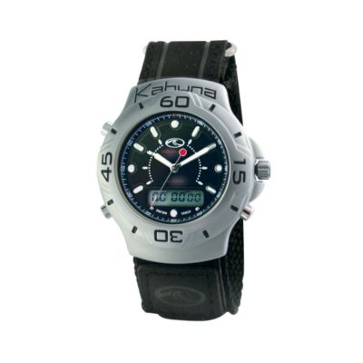 Men` Black Analogue and Digital Strap Watch