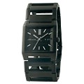 Kahuna Men's Square Black Dial Black Bracelet Watch