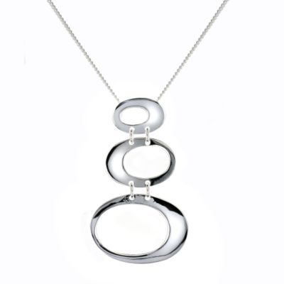 Sterling Silver Increasing Circles Necklace
