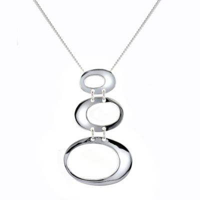 sterling Silver Increasing Circles Necklace