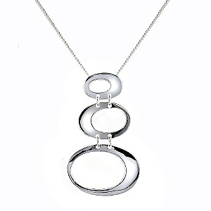 sterling Silver Increasing Circles Necklace