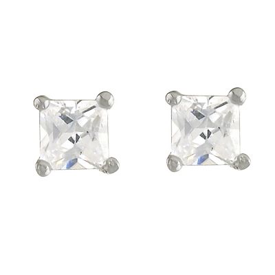 Sterling Silver Cubic Zirconia Stud Earrings