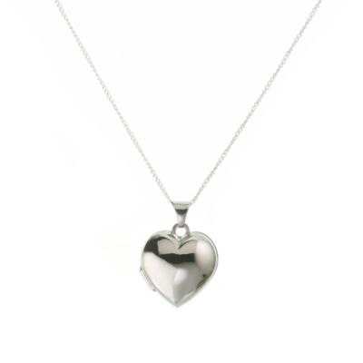 Silver Puff Heart Locket