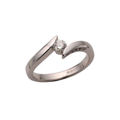 18ct white gold third carat diamond solitaire ring - Product number 5958946