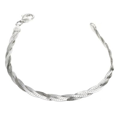 Sterling Silver Herringbone Bracelet