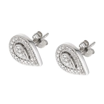 9ct white gold diamond stud earrings - Product number 5962374