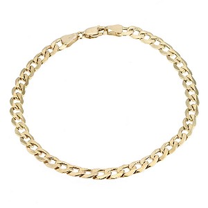 H Samuel 9ct Yellow Gold 8` Curb Bracelet 5mm