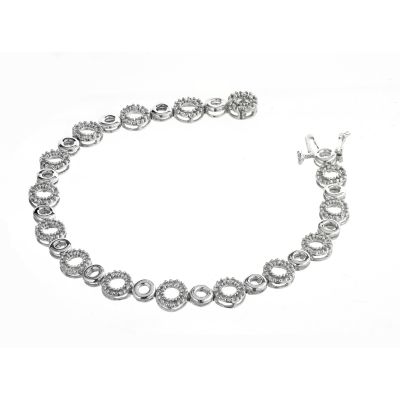 9ct white gold circle bracelet - Product number 5963532