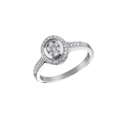 18ct white gold third carat diamond ring