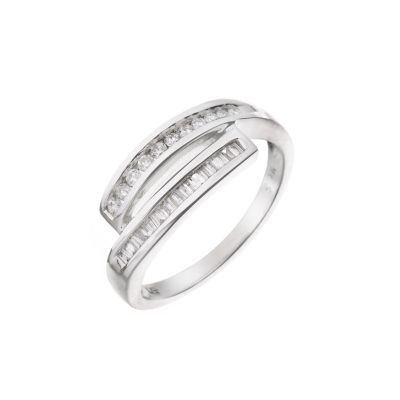 18ct white gold quarter carat diamond ring - Product number 5969999