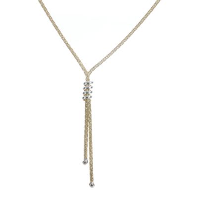 9ct two tone yellow and white gold spiga necklace - Product number 5970385