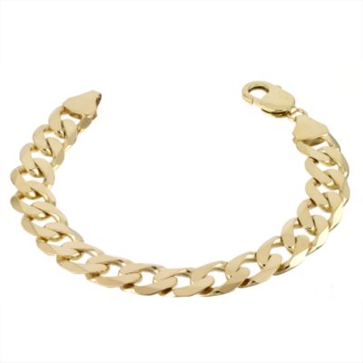 9ct gold men's curb bracelet - Product number 5970490