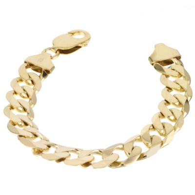 9ct gold men's curb bracelet - Product number 5970504