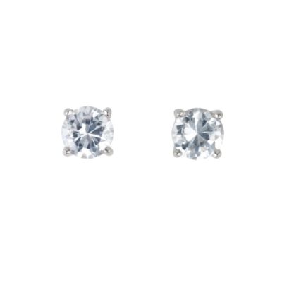 18ct white gold one carat diamond solitaire earrings - Product number 5972574