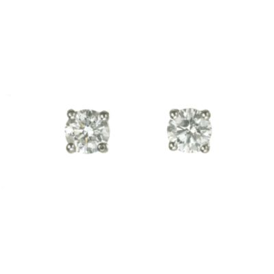 18ct white gold three quarter carat diamond earrings - Product number 5972590