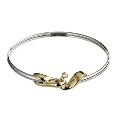 9ct two colour flexi clasp bangle - Product number 5973406