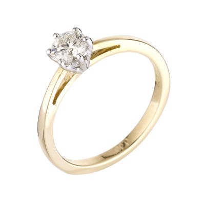 18ct gold 40 point diamond ring
