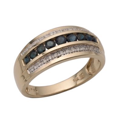 9ct Gold Sapphire and Diamond Eternity Ring - Product number 5978696
