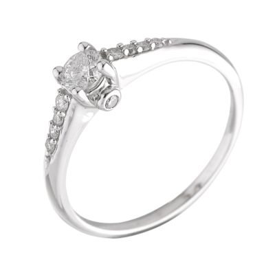 18ct White Gold Third Carat Solitaire Ring