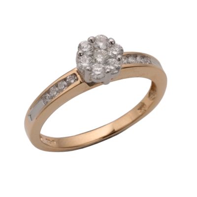 Unbranded 18ct Two-colour Gold 1/2 Carat Diamond Ring