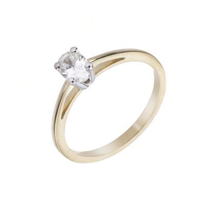 18ct Two-colour Gold 1/3 Carat Diamond Ring