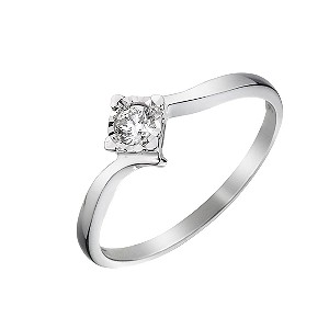 Unbranded 9ct White Gold 15pt Diamond Solitaire Ring