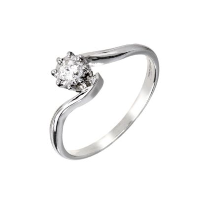 9ct White Gold Diamond Solitaire Ring - Product number 5984610