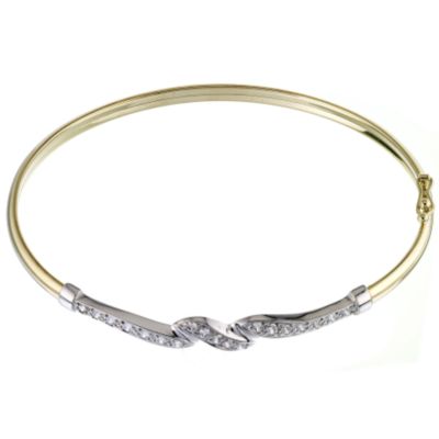 9ct Yellow Gold Twist Bangle Bracelet