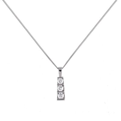 Platinum half carat diamond pendant necklace