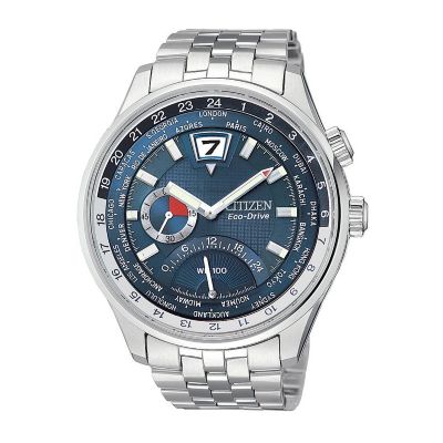 Citizen Eco-Drive 180 men's stainless steel world time watch
