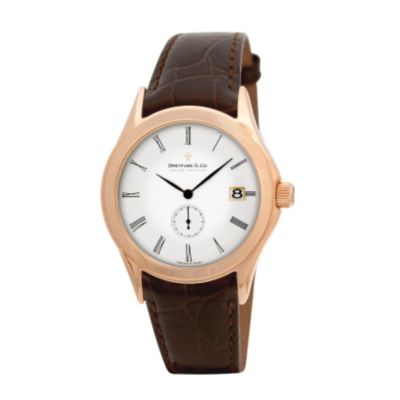 Dreyfuss & Co. men's brown strap watch