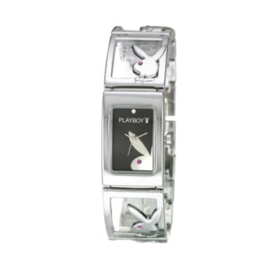 Playboy Ladies`Black Dial Bracelet Watch