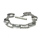 Emporio Armani sterling silver link and mesh T-bar bracelet
