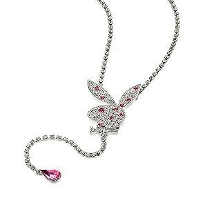 Playboy Pink Crystal Necklace