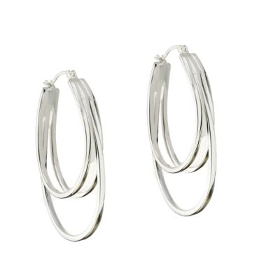 Sterling silver multi-hoop earrings - Product number 6015530