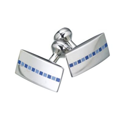 Square Mile blue enamel cufflinks - Product number 6017290