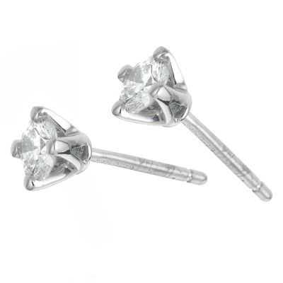 18ct white gold half carat Leo Diamond earrings - Product number 6021018