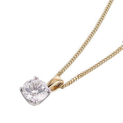 Unbranded 18ct gold half carat Leo Diamond pendant