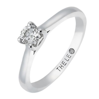 Quarter carat Leo Diamond platinum solitaire ring