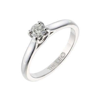 Platinum 33 point Leo Diamond solitaire ring