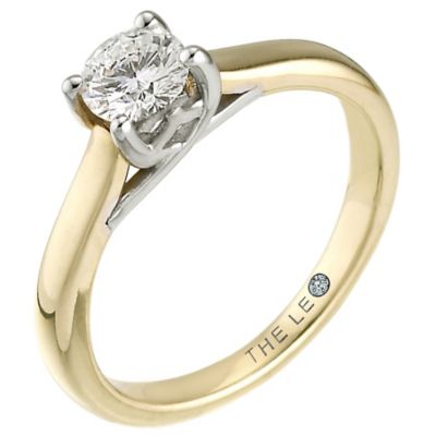 18ct gold half carat Leo Diamond solitaire ring