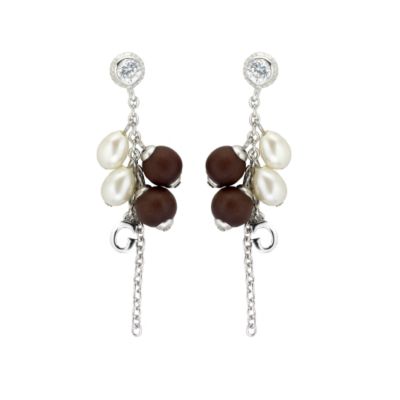 Guess Collection pearl and wood drop earrings - Product number 6022219