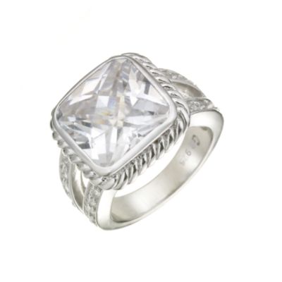 Guess Collection square cubic zirconia ring - size L - Product number 6022227