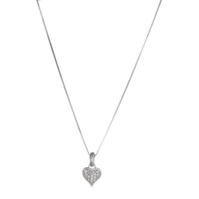 Guess Collection cubic zirconia pave heart pendant
