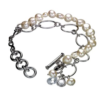 Guess Collection pearl and link chain bracelet